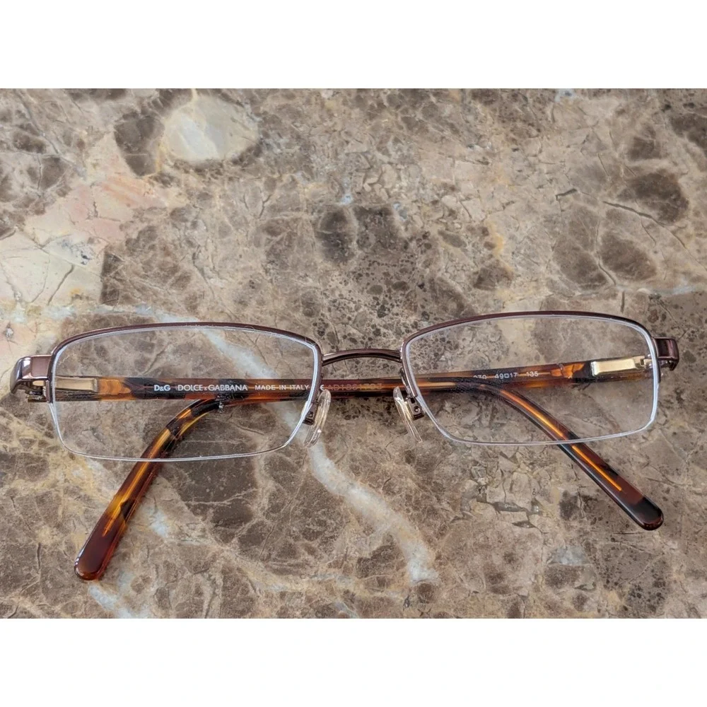 Dolce &‎ Gabbana Designer Eyeglasses DG5001-070 Tortoise Havana Brown Gold Frame